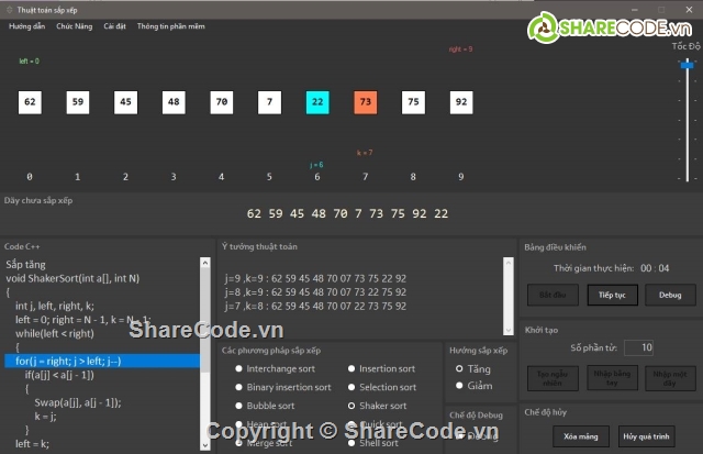 mô phỏng thuật toán sắp xếp,thuật toán sắp xếp,full code thuật toán sắp xếp,sorting algorithms,source code thuật toán sắp xếp,đồ án thuật toán sắp xếp